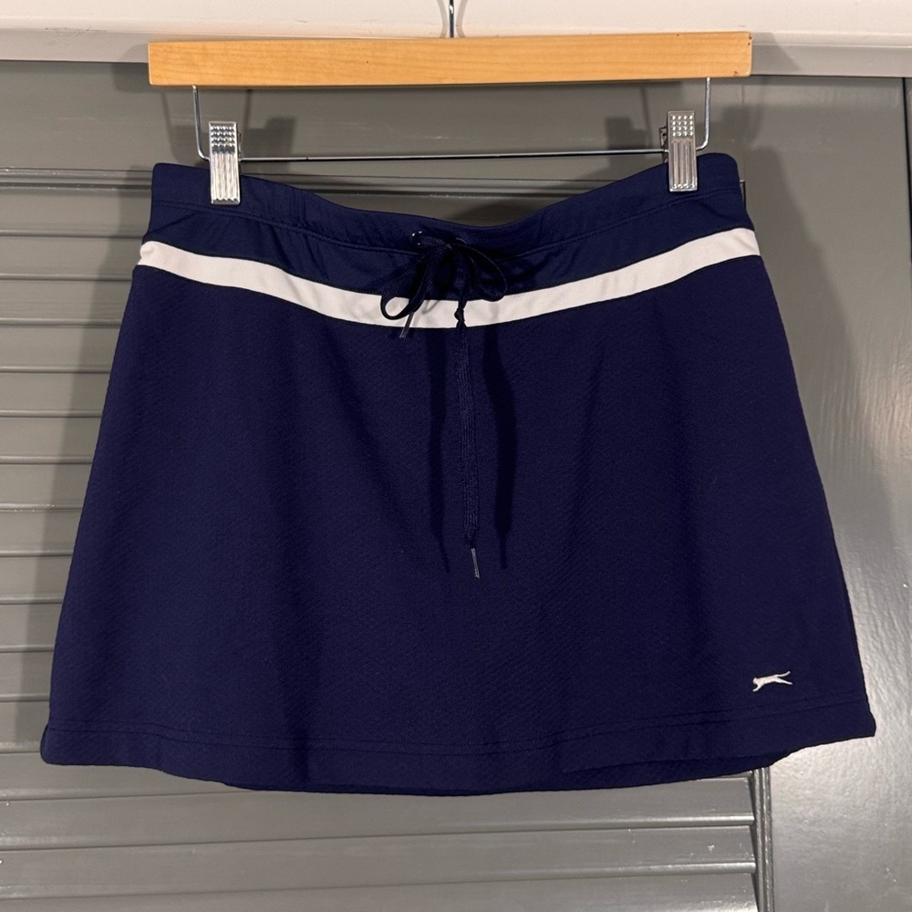 Vintage Slazenger Navy Blue & White Tennis Skirt